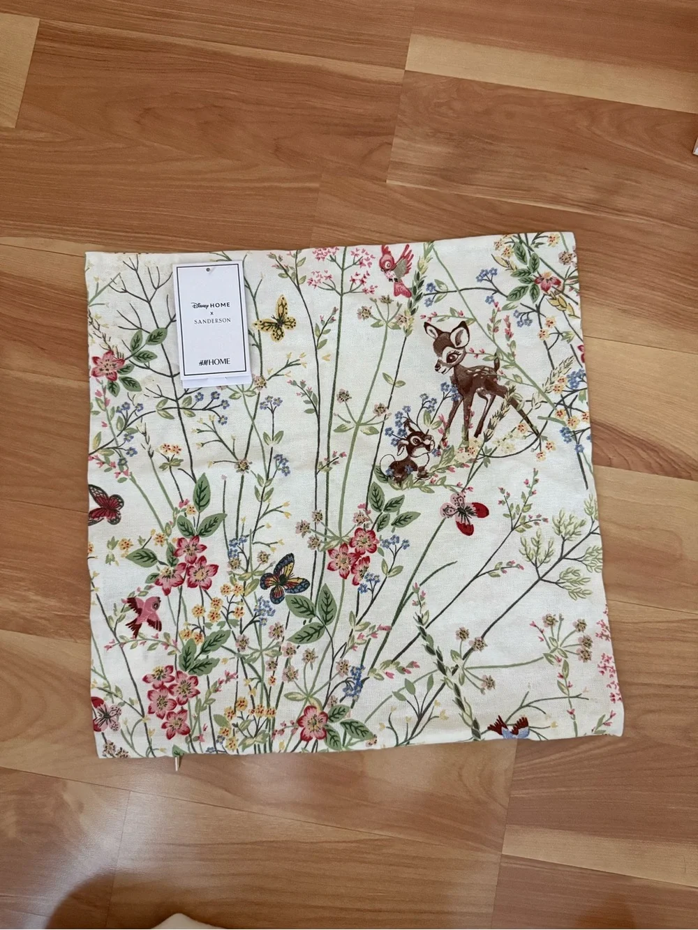H&M Home Disney x Sanderson Bambi Floral Pillow Cover NWT